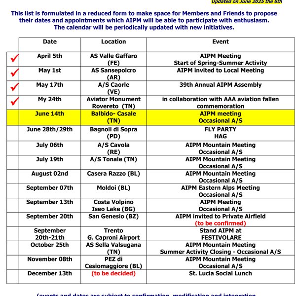 Association Activity Program 2025